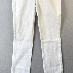 7 For All Mankind Skinny Jeans Women's 28x32 White‎ Rhinestone Lightning Bolt